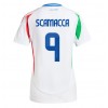 Italien Gianluca Scamacca #9 Auswärtstrikot EM 2024 Kurzarm
